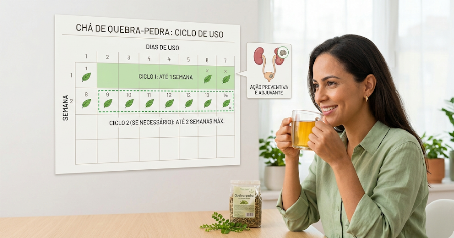 quantos dias tomar chá de quebra-pedra